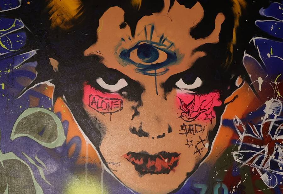 Awaken — original pop-art canvas by Riverón
