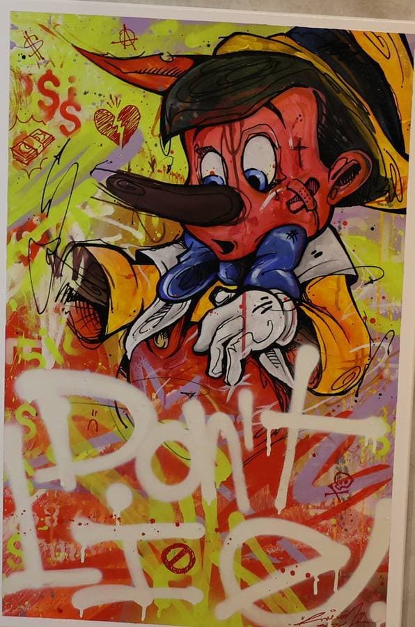 Don't Lie — original pop-art canvas by Riverón